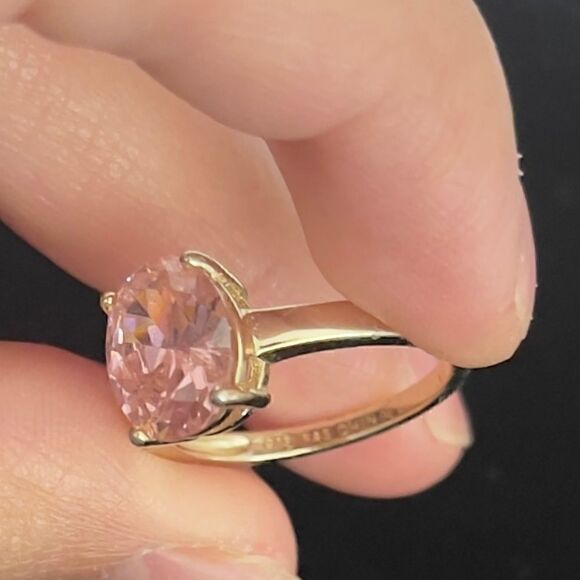 Sterling silver pink gem ring - Picture 8 of 8